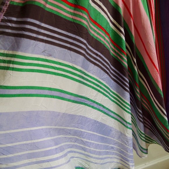 Cori Pink & Green Candy Stripe Dress M - Picture 12 of 12